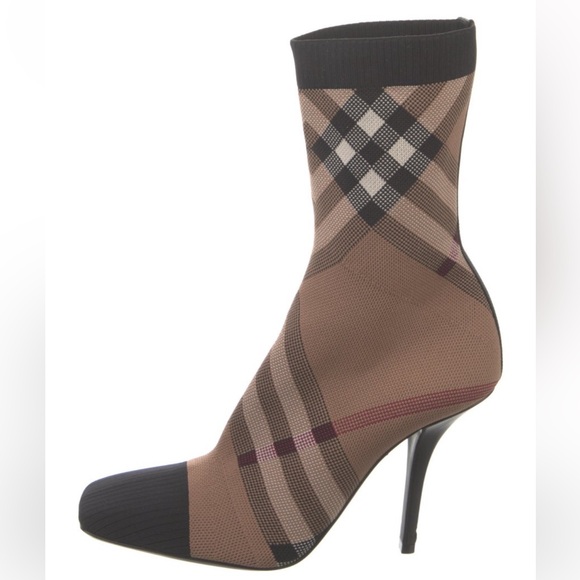 Burberry Plaid Sock Booties - Picture 1 of 5